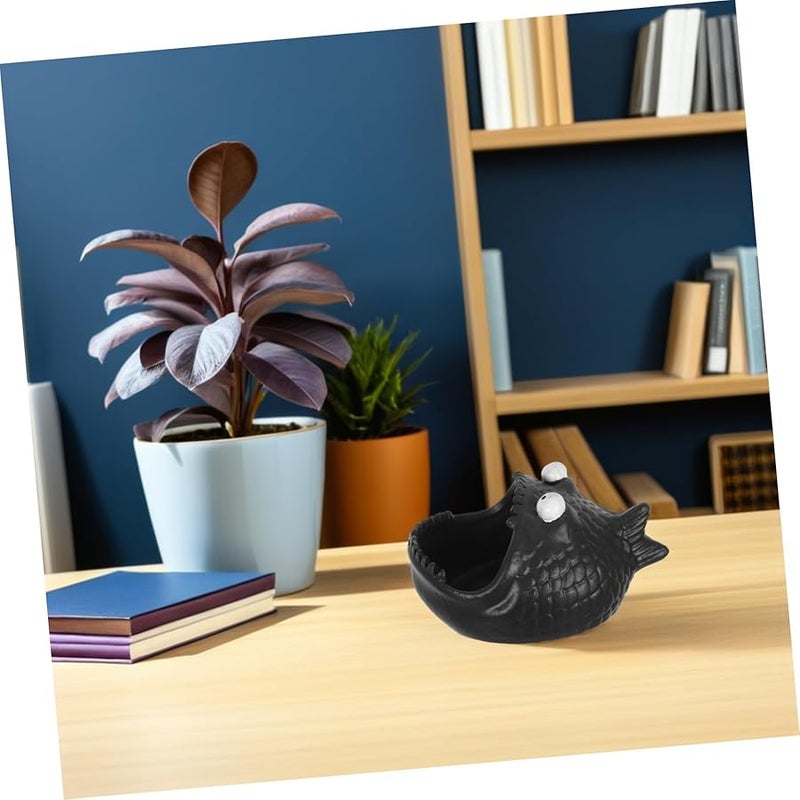 منفضة سيراميك مقاومة للرياح صغيرة محمولة صينية تدخين للشرفة الخارجية الحديقة السفر المنزل المكتب - Image 5